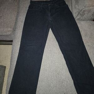Y2K 2005 Black Corduroy Orange Tag Levis Jeans Mens